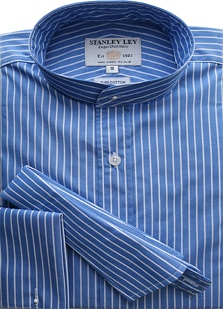 Mid Blue Butchers Stripe