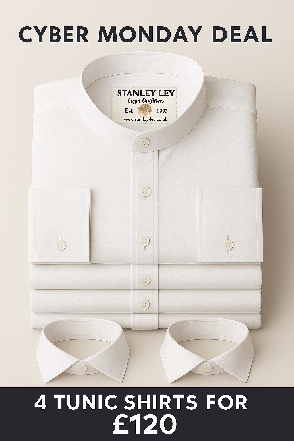 40% Off 4 Tunic Shirts+8 Collars Now 120 - 2 Hours Only!